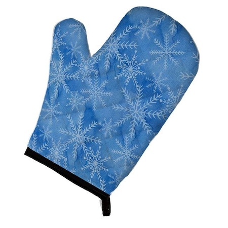 Carolines Treasures BB7576OVMT Watercolor Dark Blue Winter Snowflakes Oven Mitt